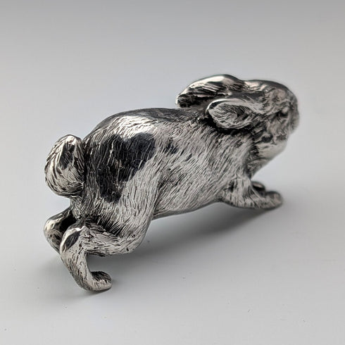 1980 British Vintage Sterling Silver Rabbit Miniature Figurine 50g BSE Products